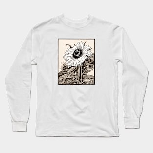 Sunflower Illustration Long Sleeve T-Shirt